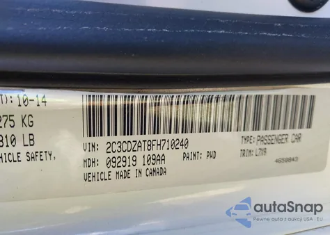 2015 Dodge Challenger R/T from USA, damaged, VIN 2C3CDZAT8FH710240